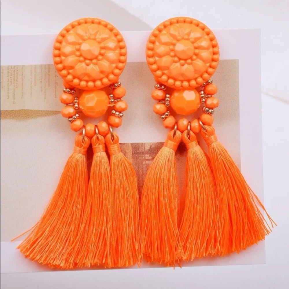 Tassel bead earrings